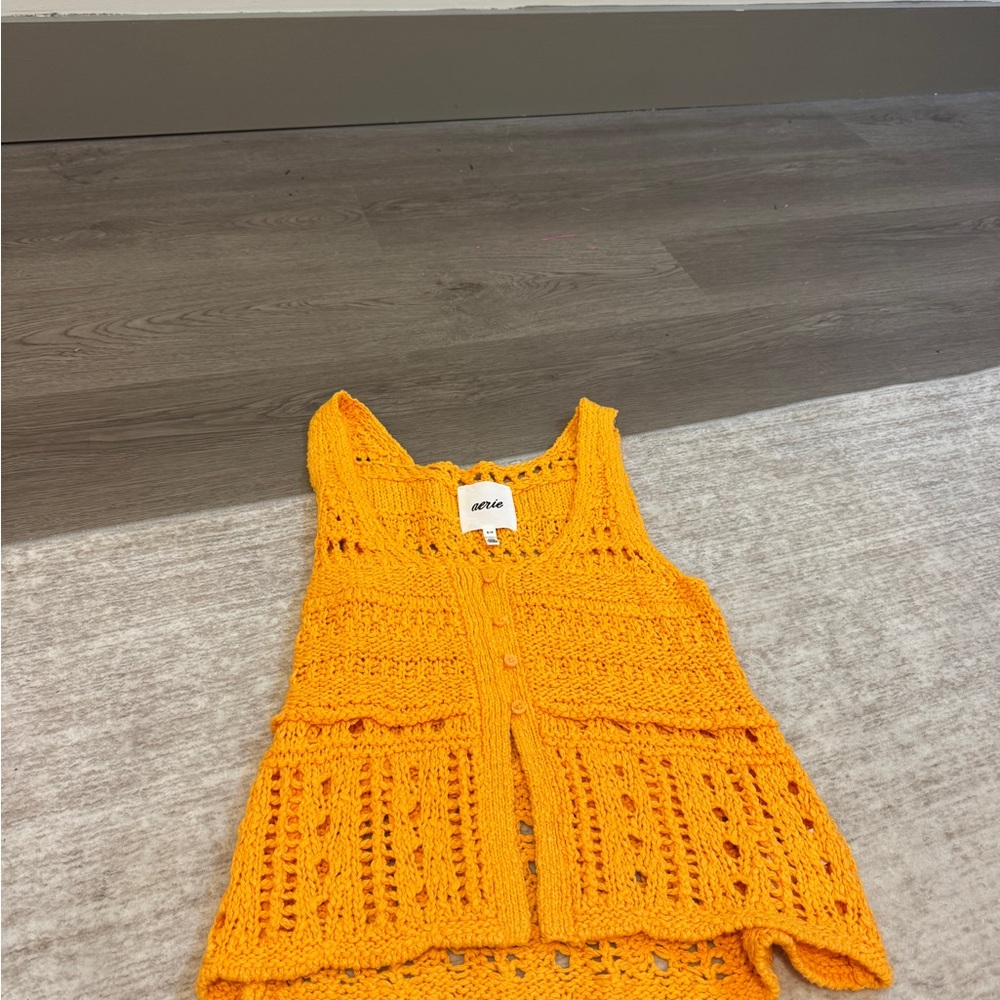 Orange Knit Vest